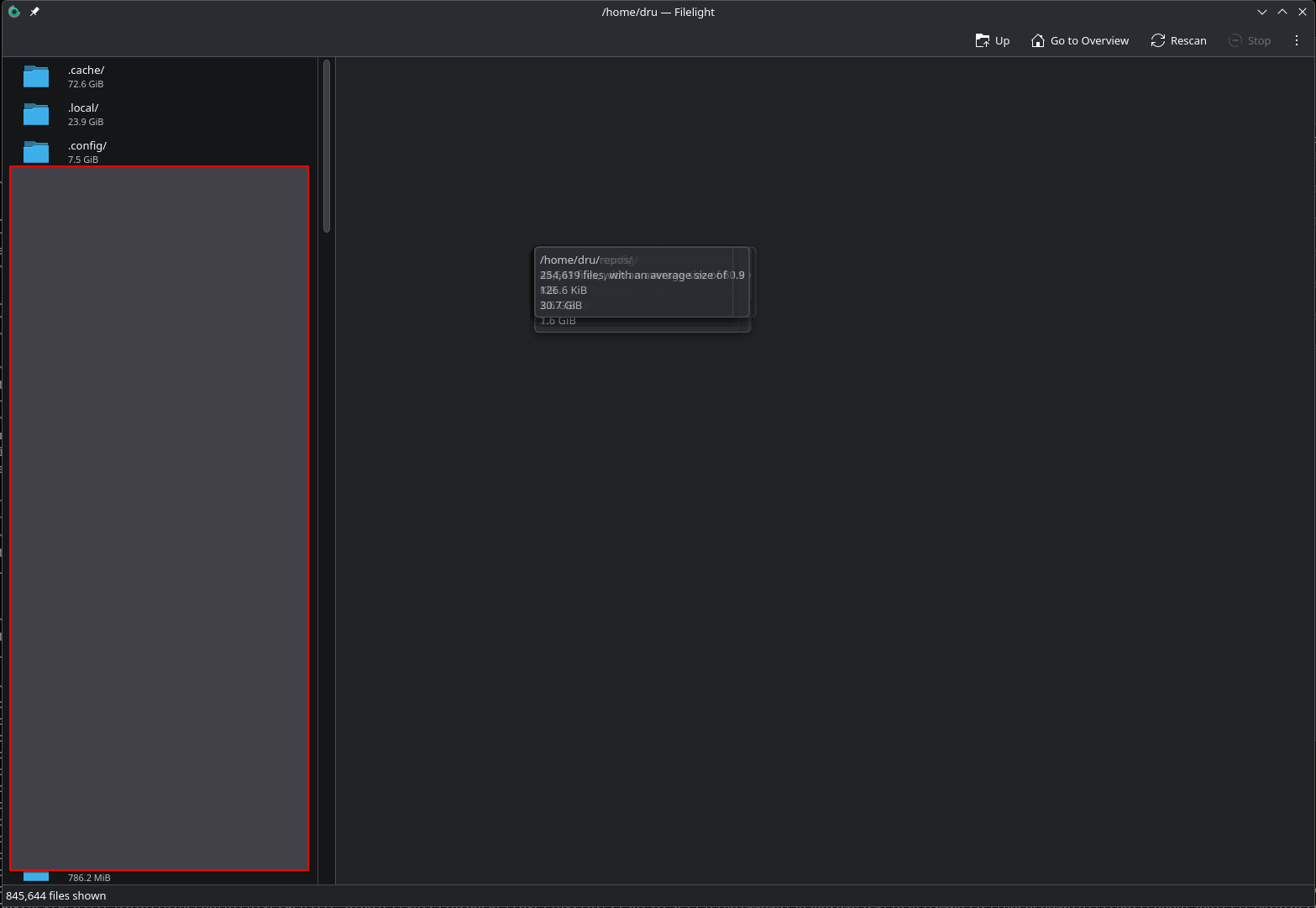 Broken Filelight rendering